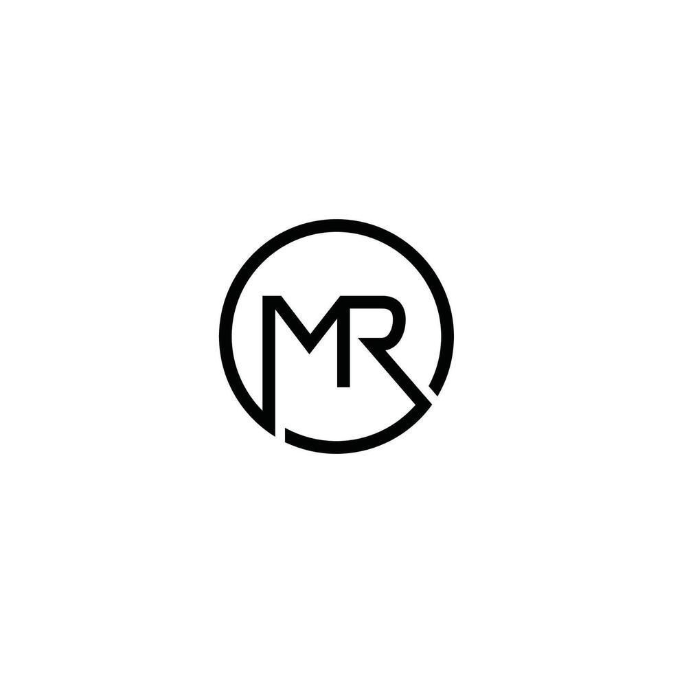 Initial letter mr  logo or rm logo vector design template