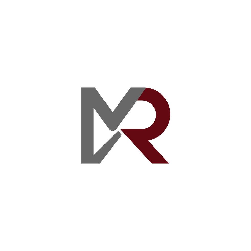 Initial letter mr  logo or rm logo vector design template