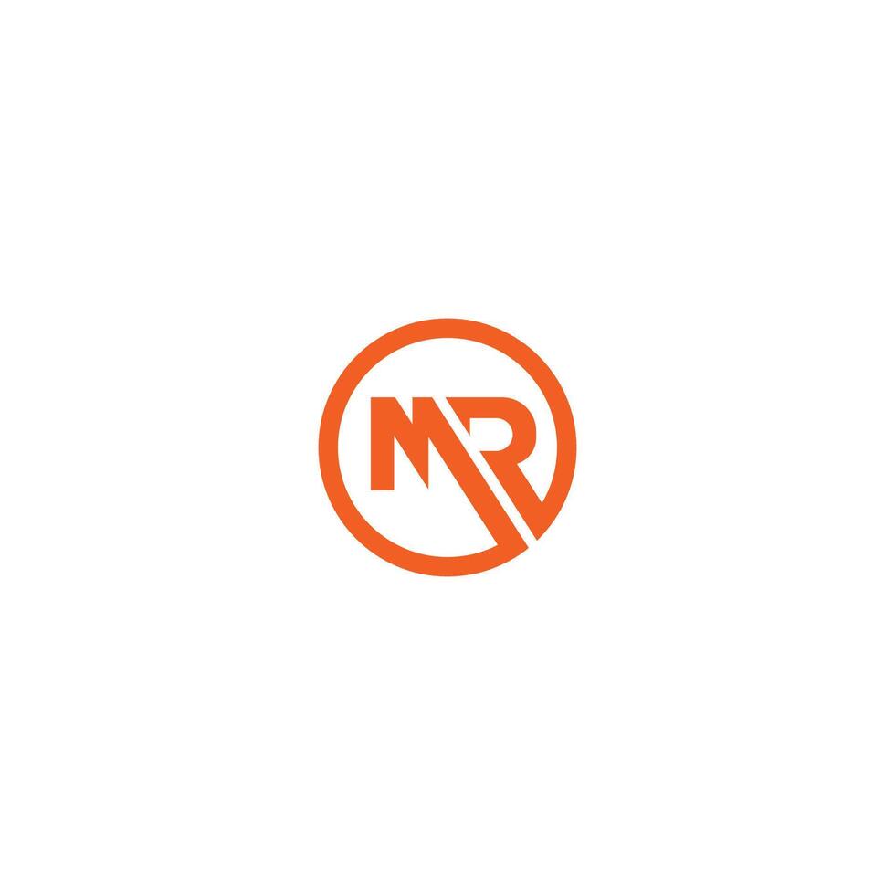 Initial letter mr  logo or rm logo vector design template