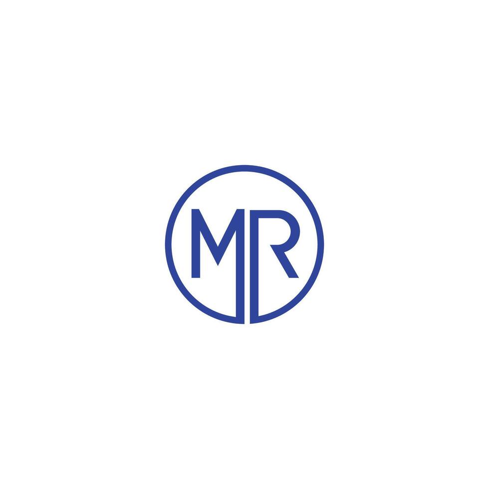 Initial letter mr  logo or rm logo vector design template