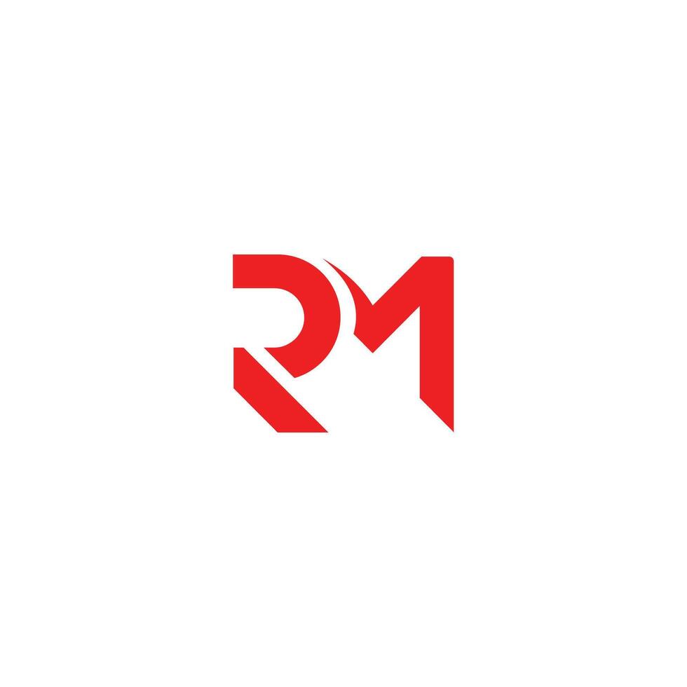 Initial letter mr  logo or rm logo vector design template