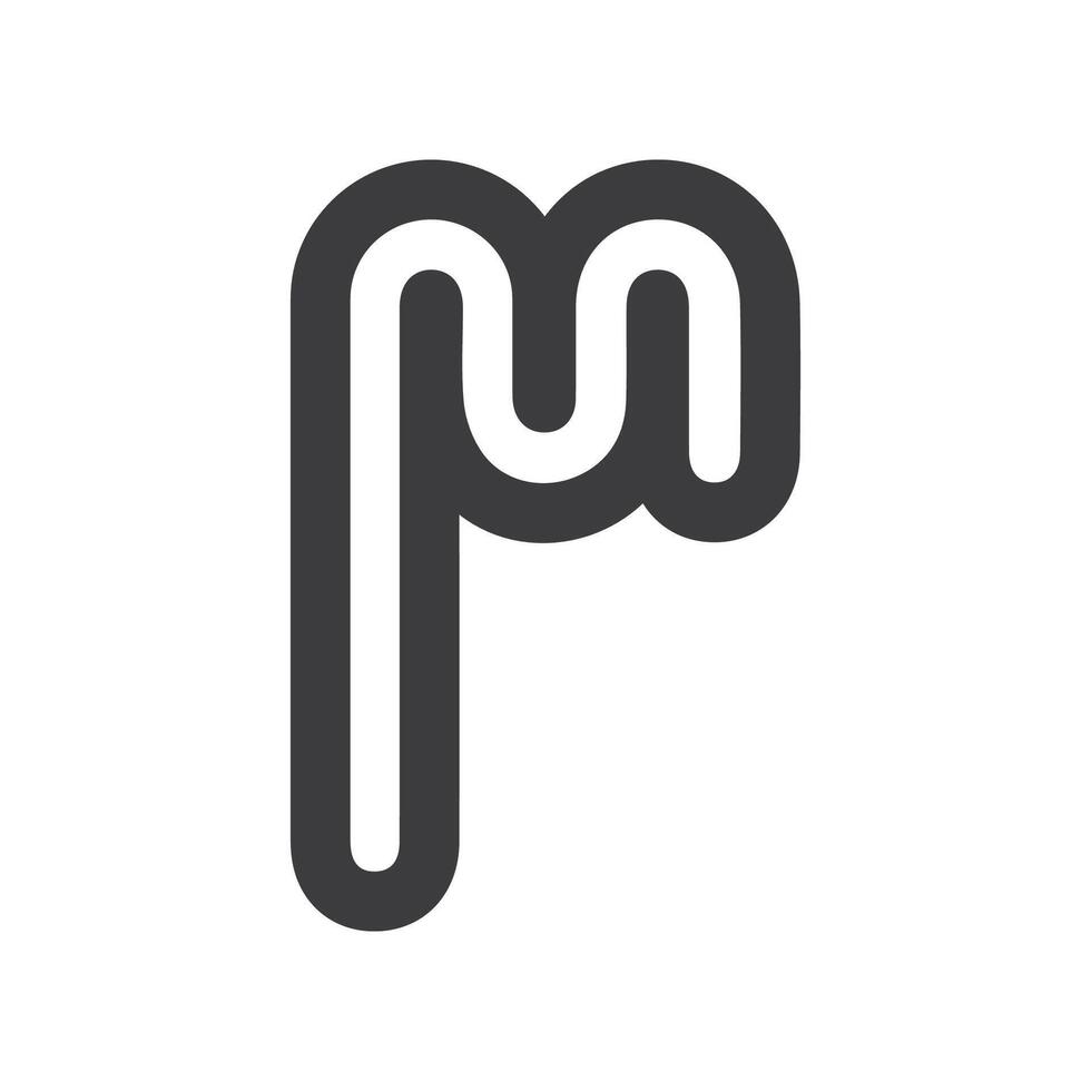 Initial letter mp logo or pm logo vector design template