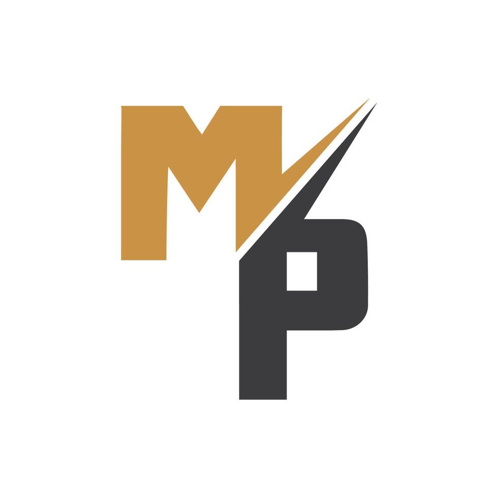 inicial letra mp logo o pm logo vector diseño modelo