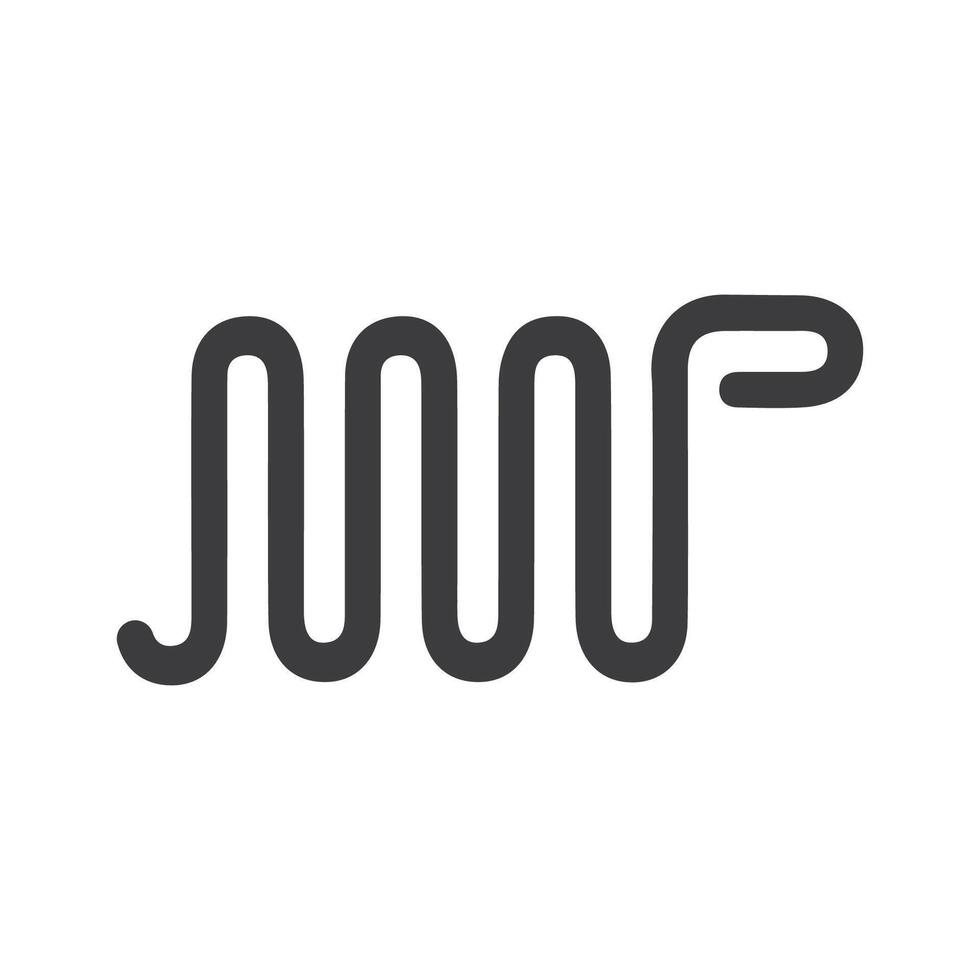 Initial letter mp logo or pm logo vector design template