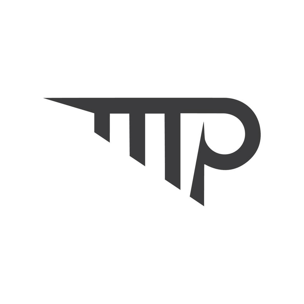 Initial letter mp logo or pm logo vector design template