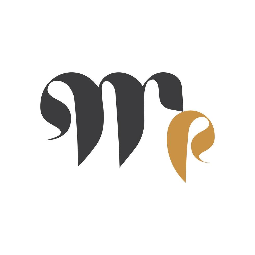 Initial letter mp logo or pm logo vector design template