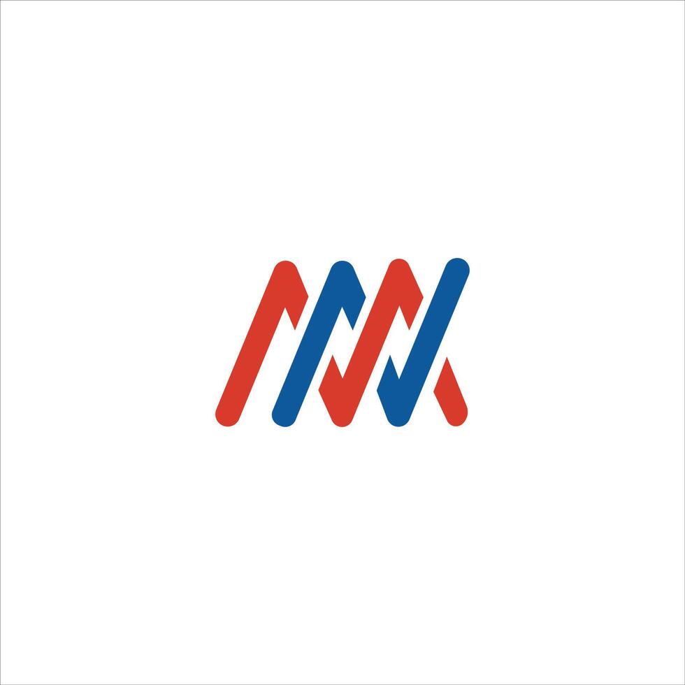 Initial letter mn or nm logo vector design template