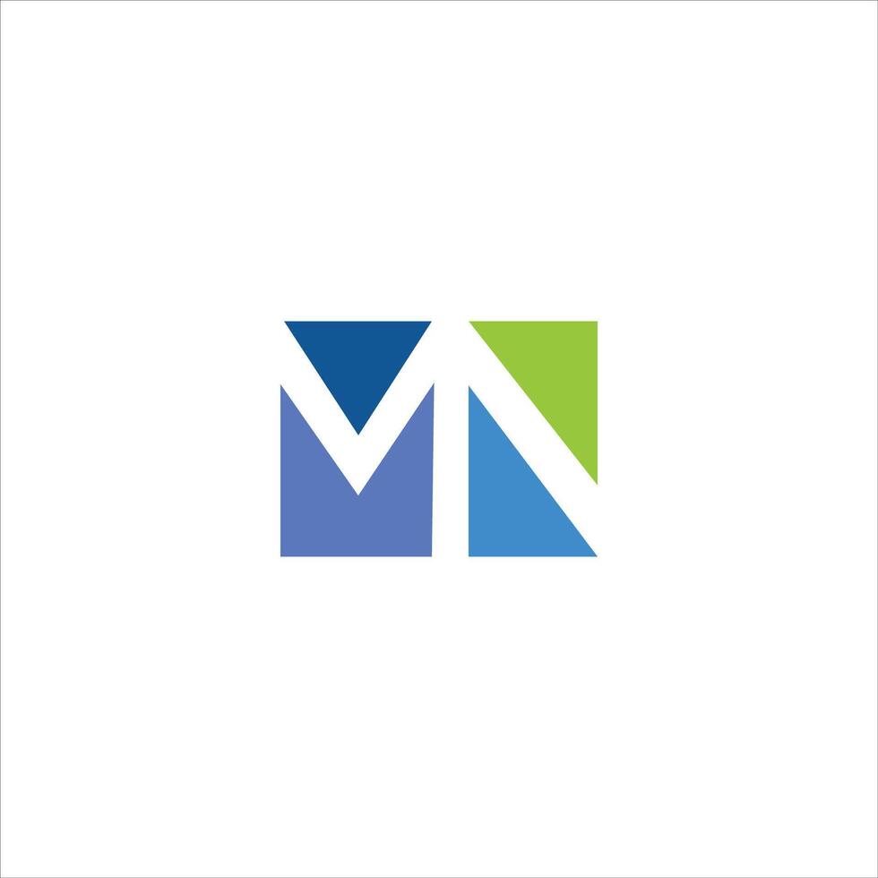 Initial letter mn or nm logo vector design template