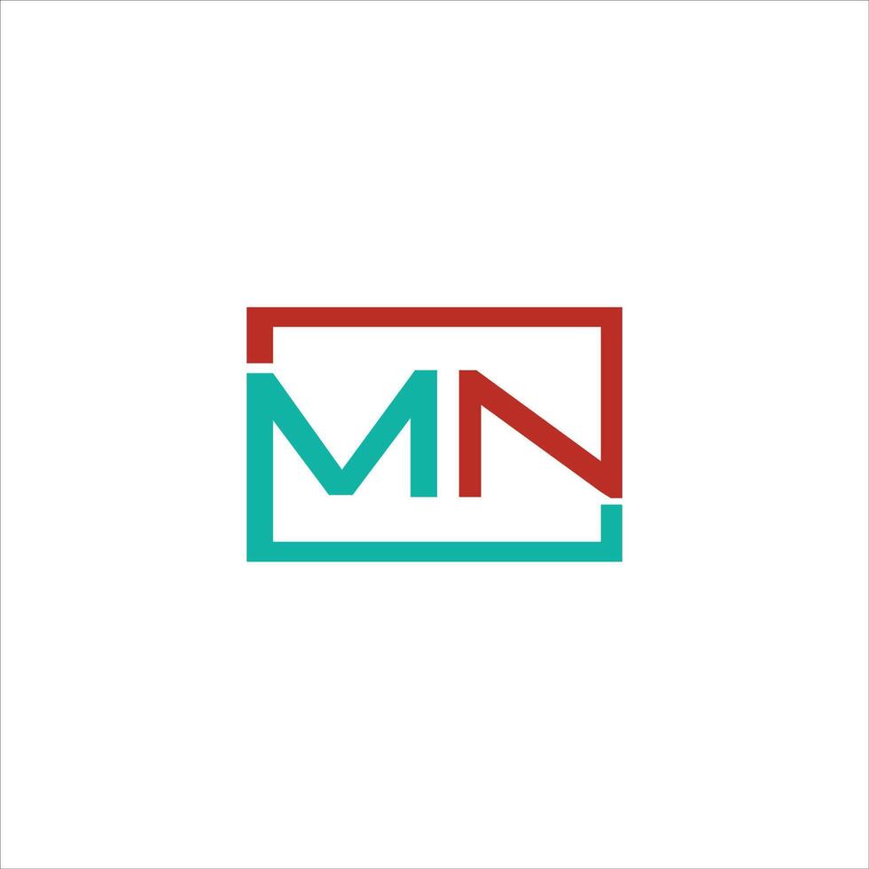 Initial letter mn or nm logo vector design template