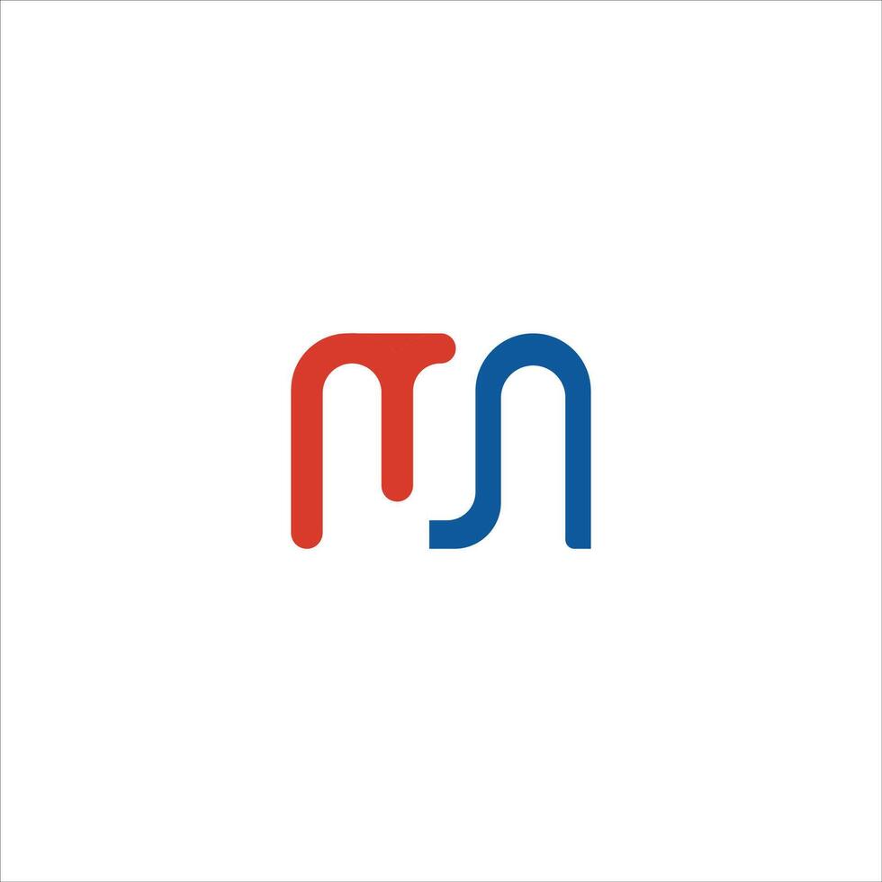 Initial letter mn or nm logo vector design template
