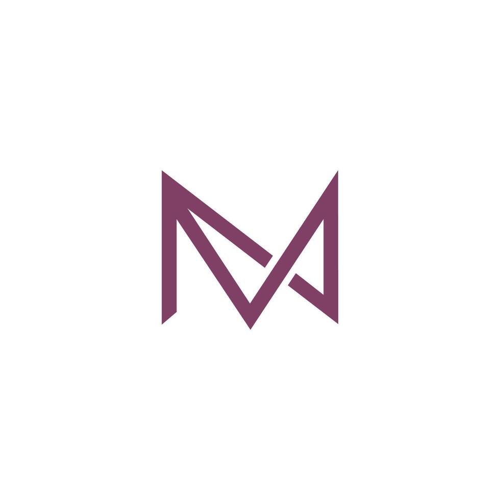 Initial letter mn or nm logo vector design template