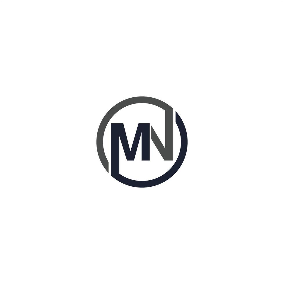 Initial letter mn or nm logo vector design template