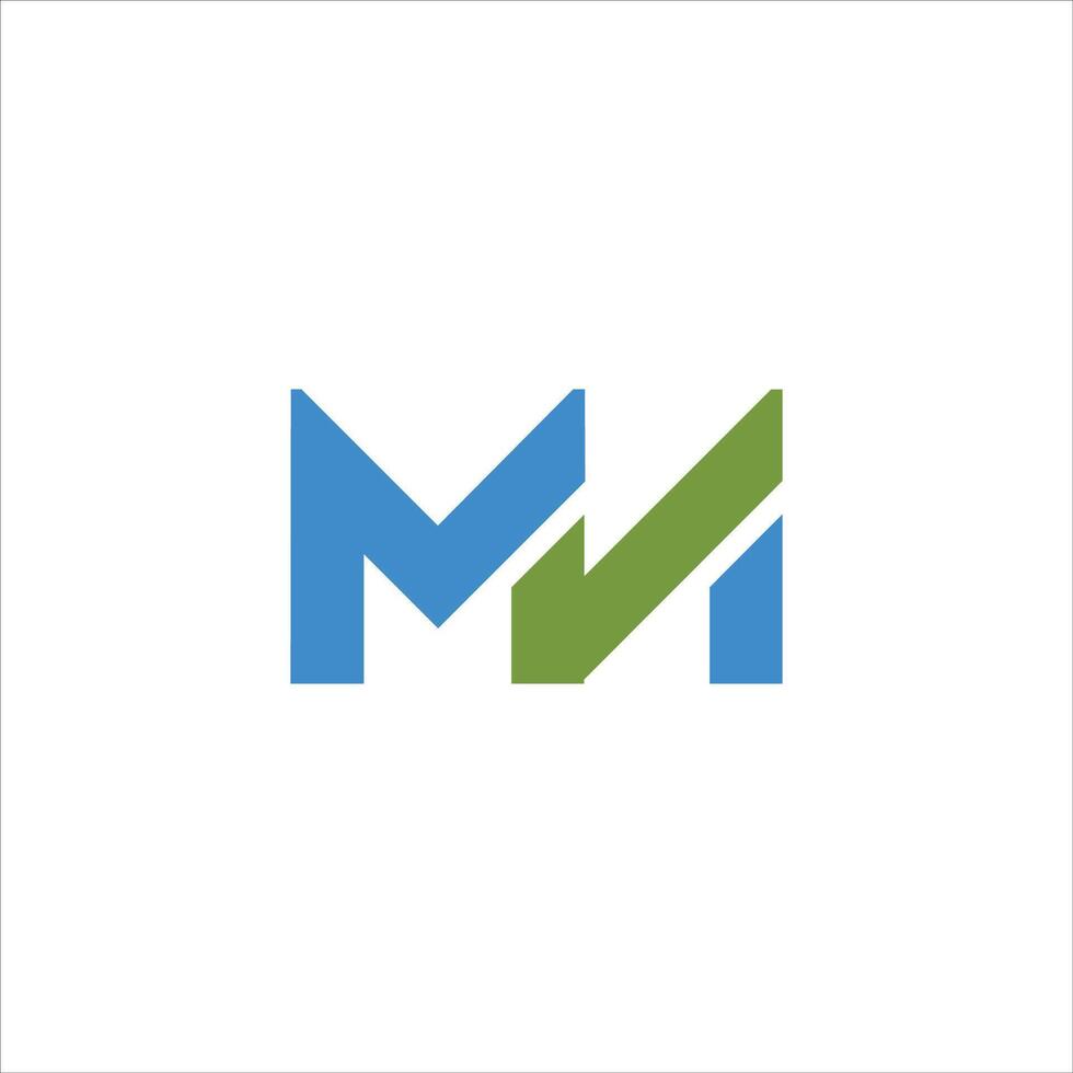 Initial letter mn or nm logo vector design template