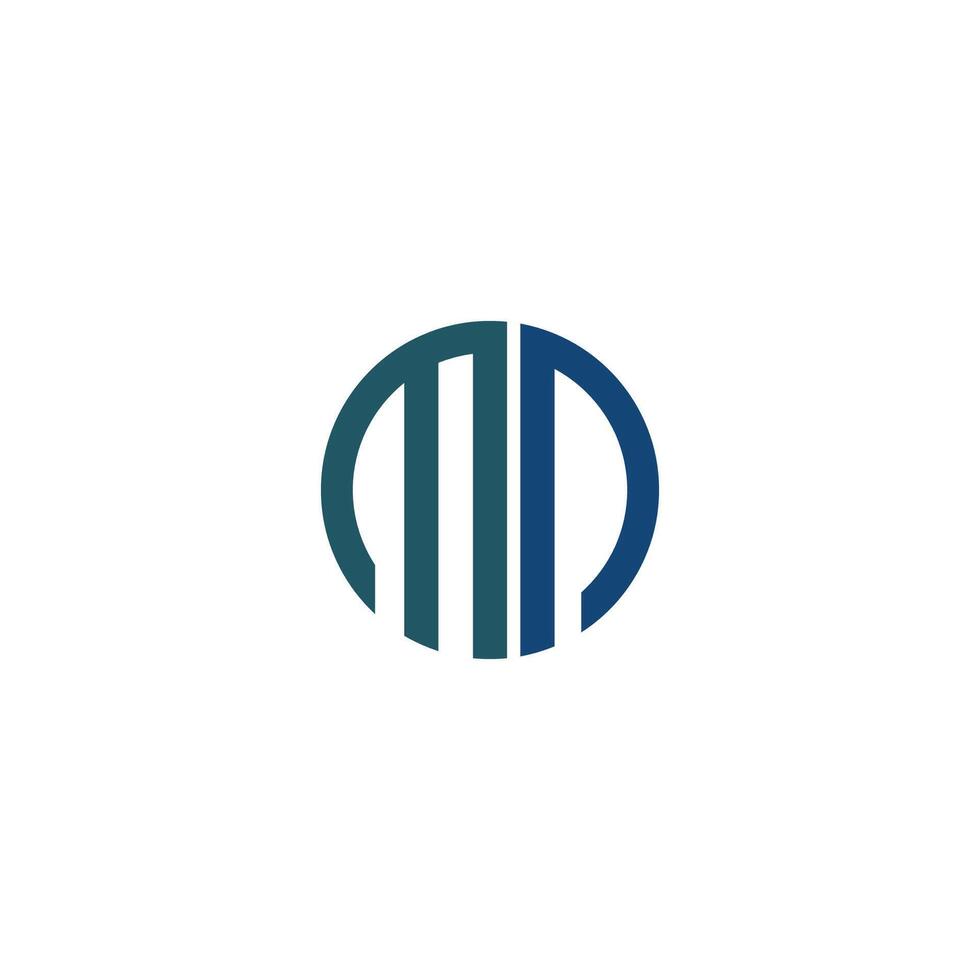 Initial letter mn or nm logo vector design template