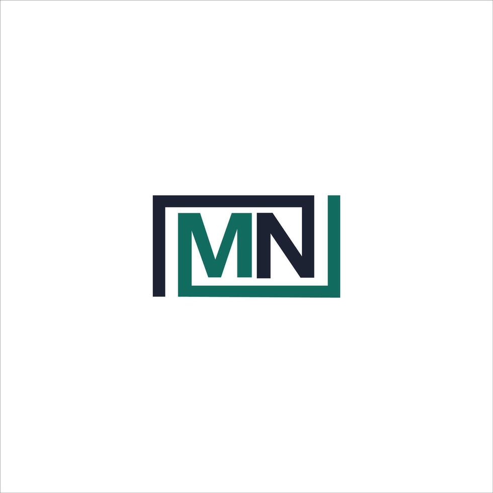 Initial letter mn or nm logo vector design template