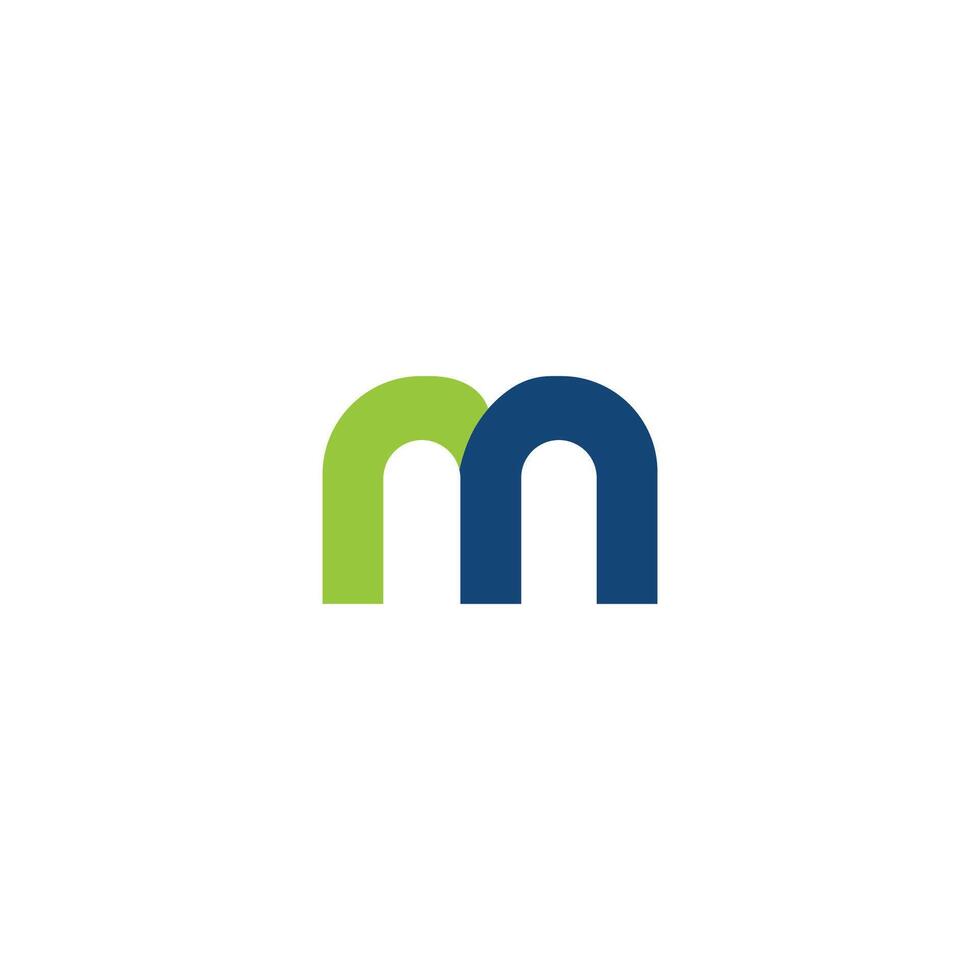 Initial letter mn or nm logo vector design template