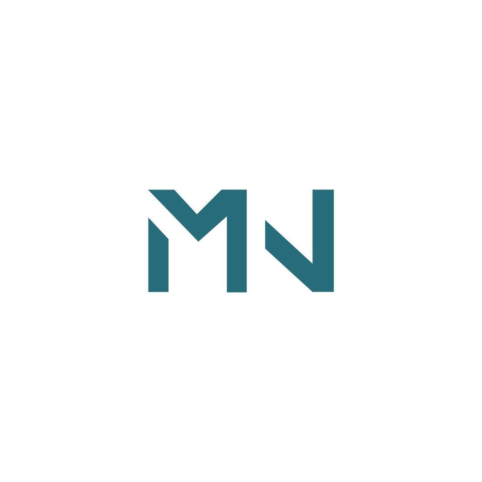 Initial letter mn or nm logo vector design template