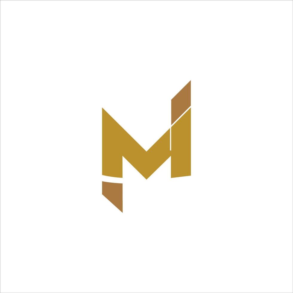 Initial letter mi  logo or im logo vector design template