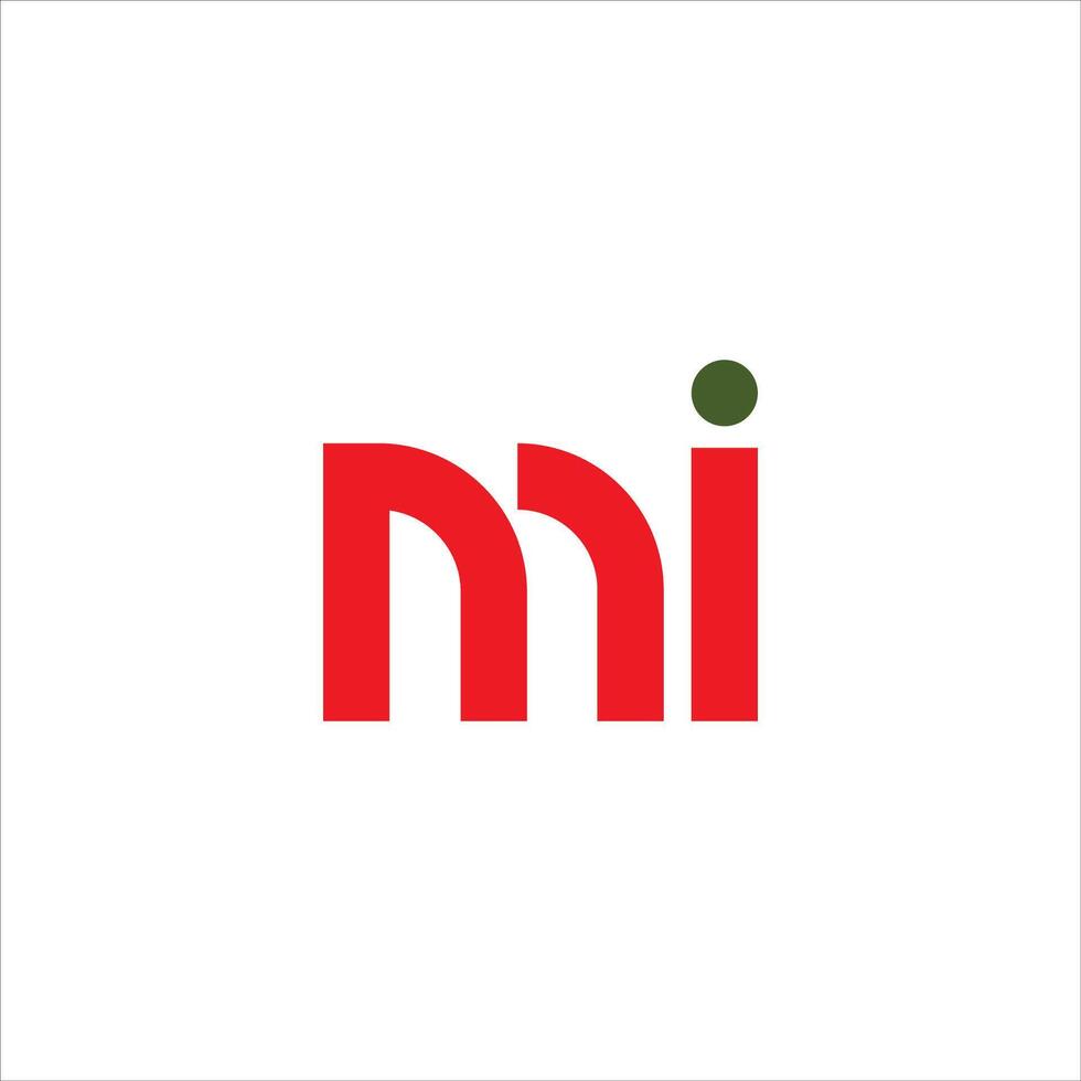 Initial letter mi  logo or im logo vector design template