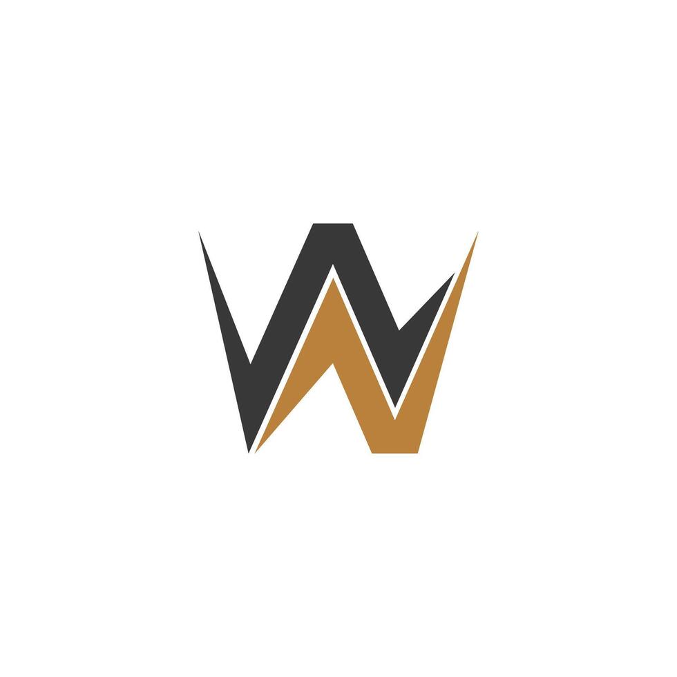noroeste, wn, w y norte resumen inicial monograma letra alfabeto logo diseño vector