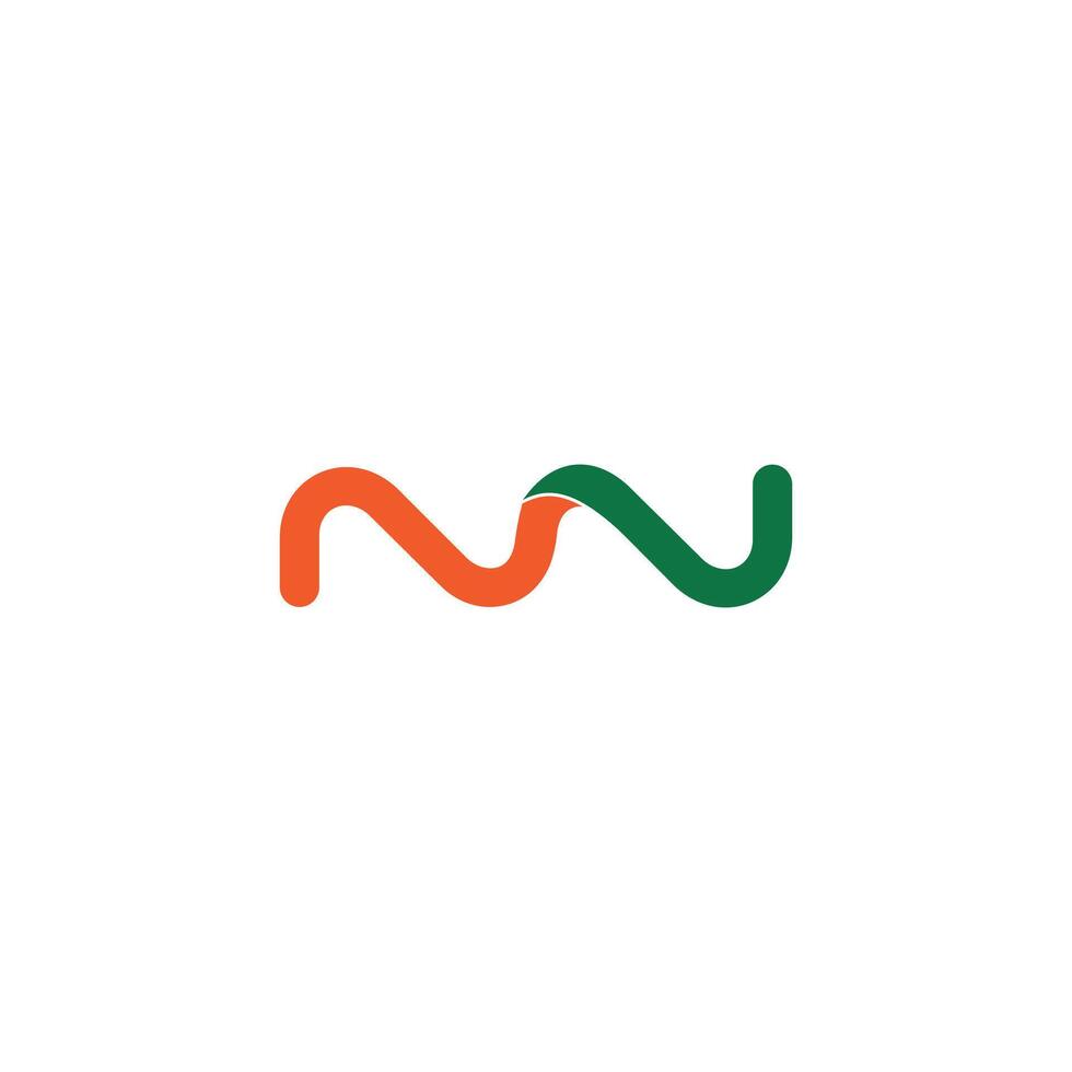 NW, WN, W AND N Abstract initial monogram letter alphabet logo design vector