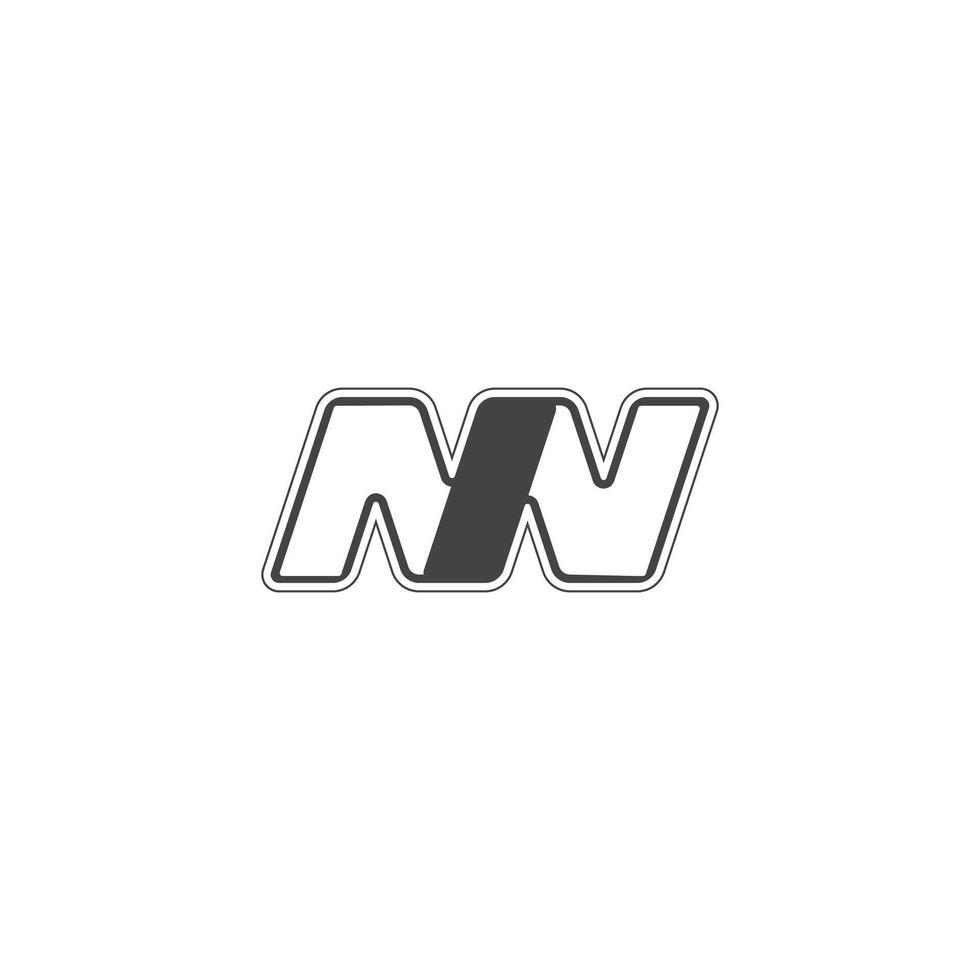 Alphabet Initials logo NW, WN, N and W vector