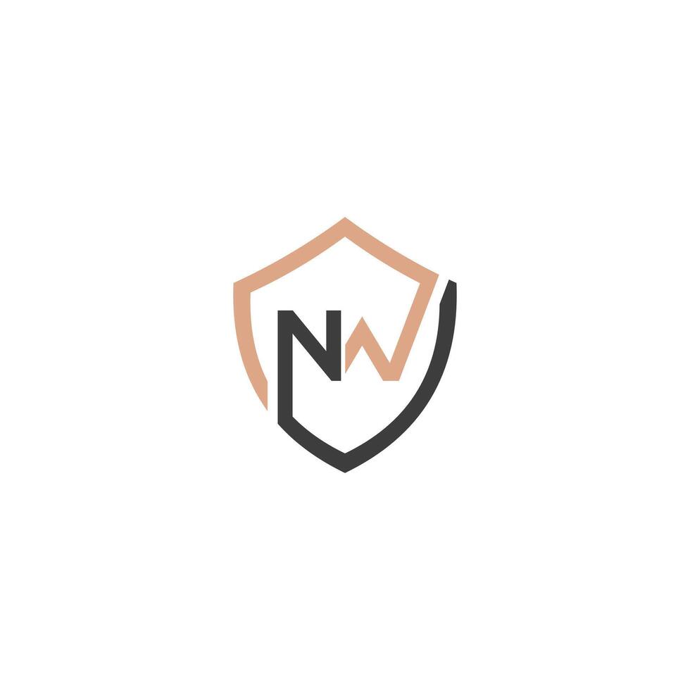 NW, WN, W AND N Abstract initial monogram letter alphabet logo design vector