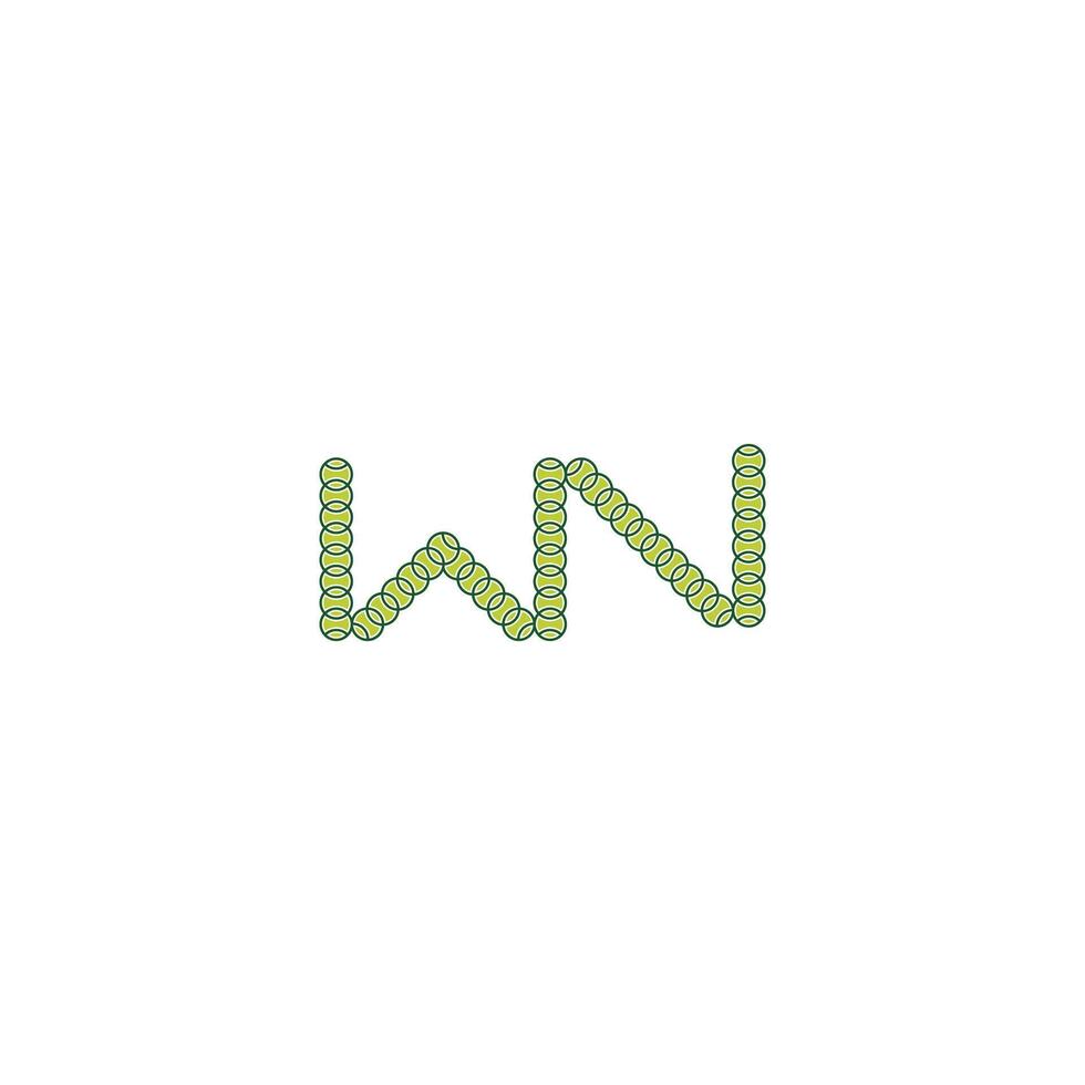 alfabeto iniciales logo noroeste, wn, norte y w vector