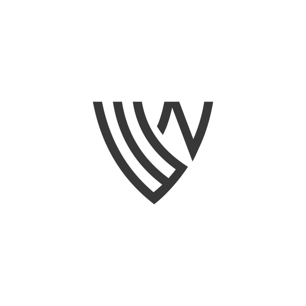 Alphabet Initials logo NW, WN, N and W vector