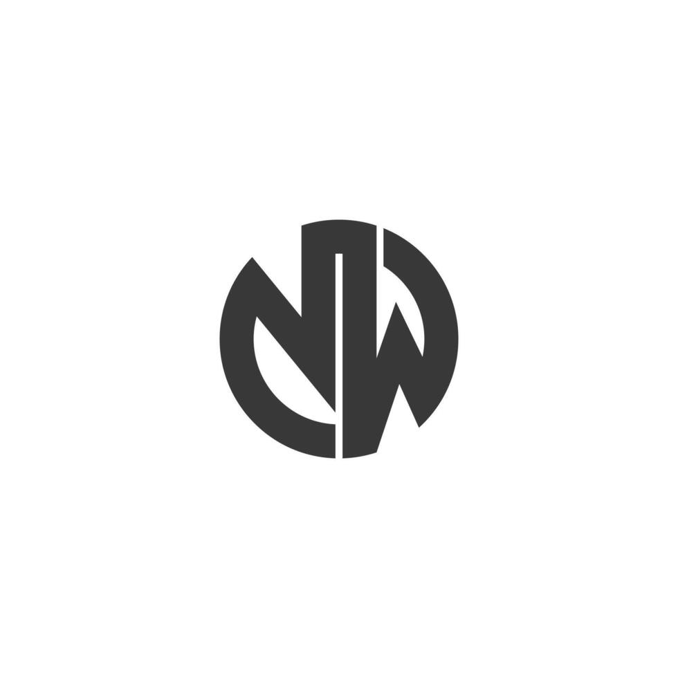 Alphabet Initials logo NW, WN, N and W vector