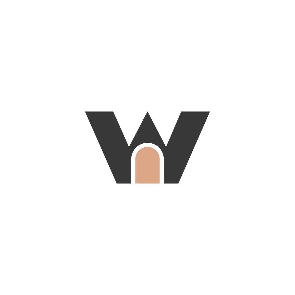 Alphabet Initials logo NW, WN, N and W vector