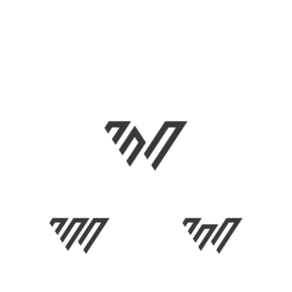 Alphabet Initials logo NW, WN, N and W vector