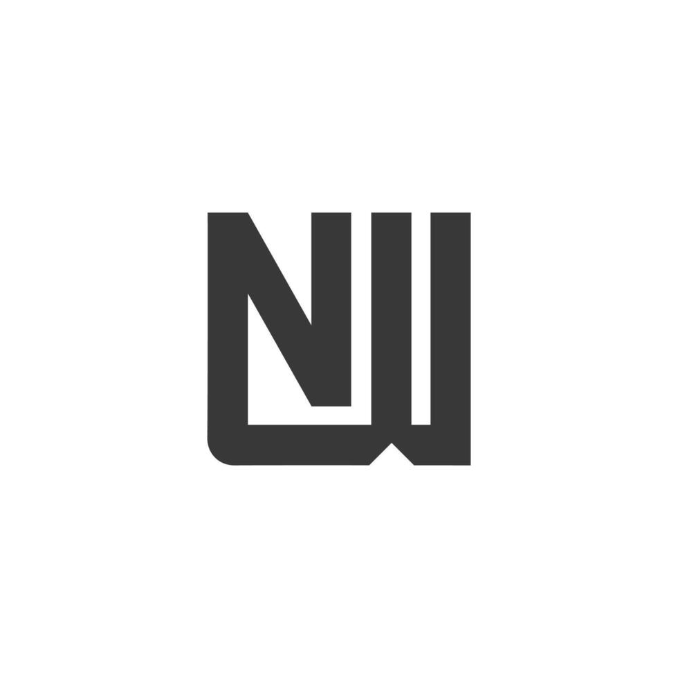 Alphabet Initials logo NW, WN, N and W vector