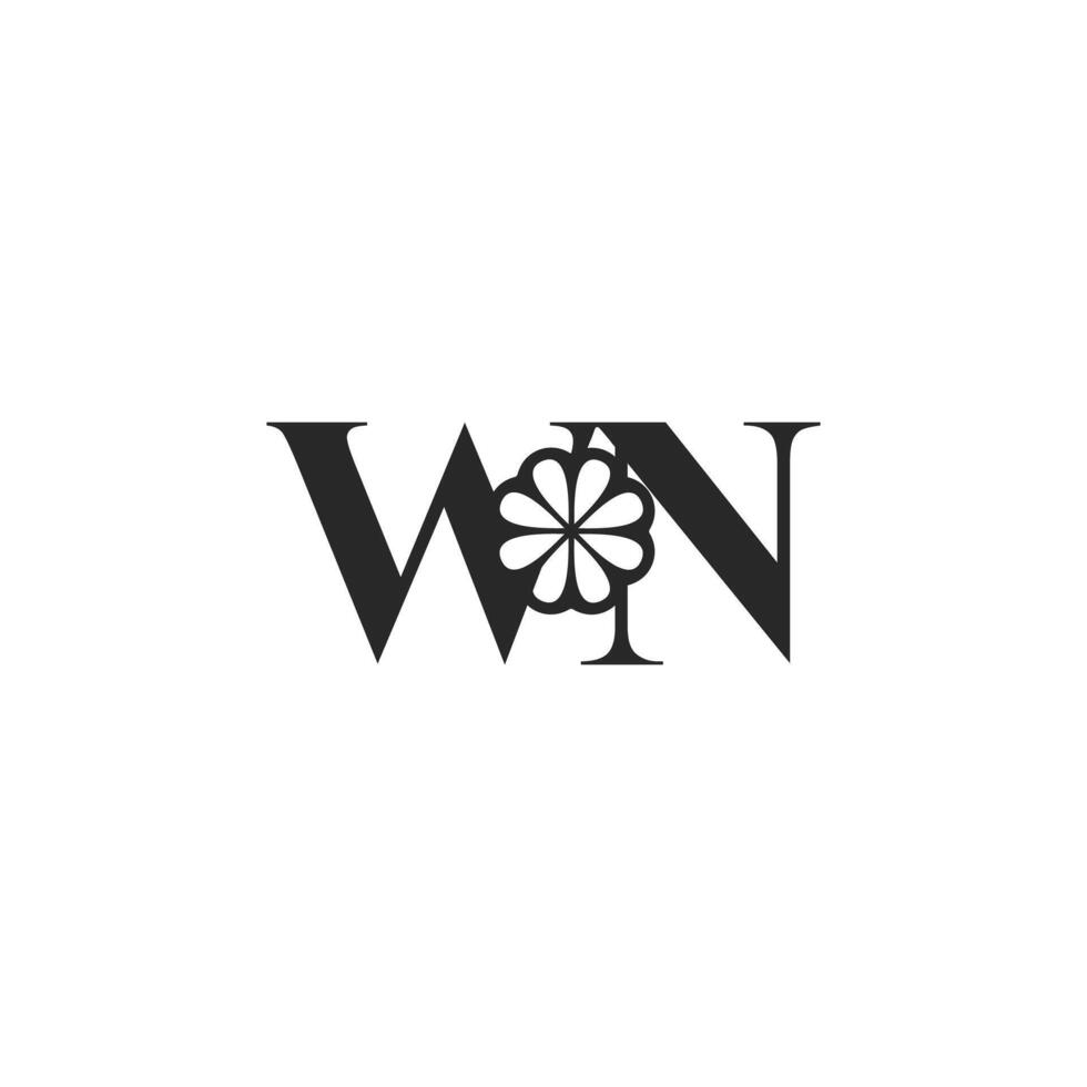 Alphabet Initials logo NW, WN, N and W vector
