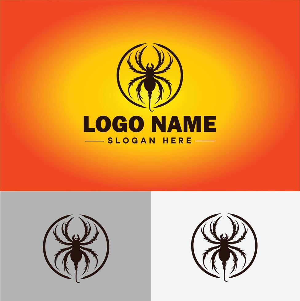 Spider logo vector art icon graphics for company brand business icon Spider Logo template