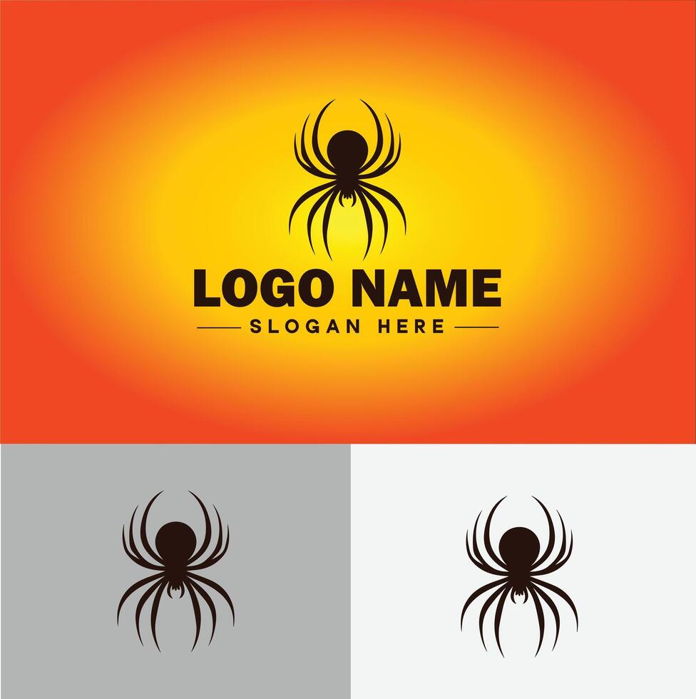 Spider logo vector art icon graphics for company brand business icon Spider Logo template