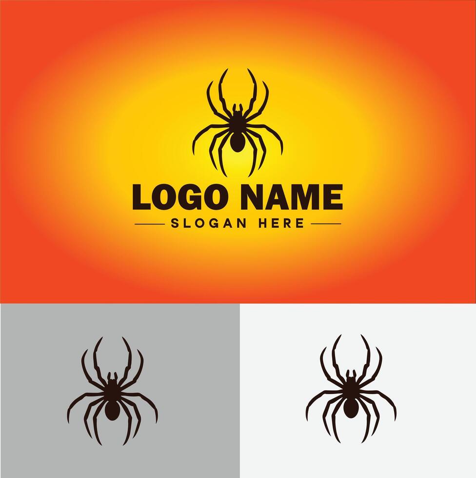 Spider logo vector art icon graphics for company brand business icon Spider Logo template