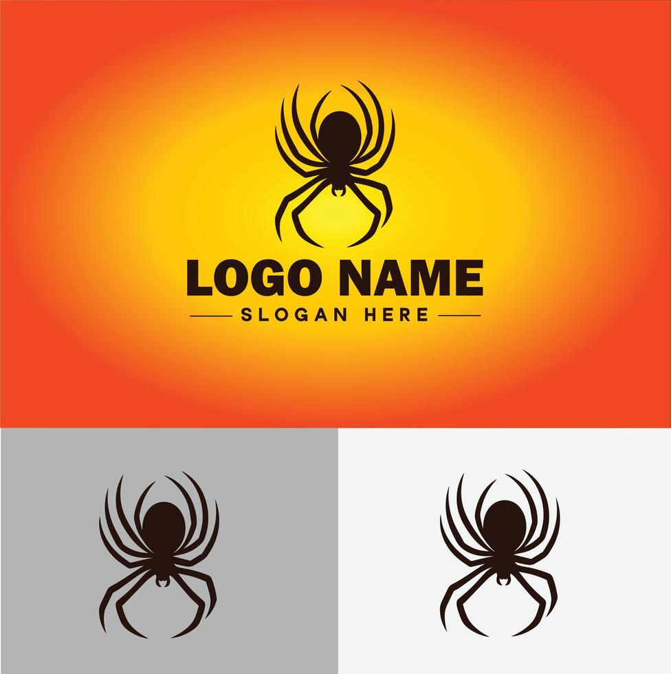 Spider logo vector art icon graphics for company brand business icon Spider Logo template