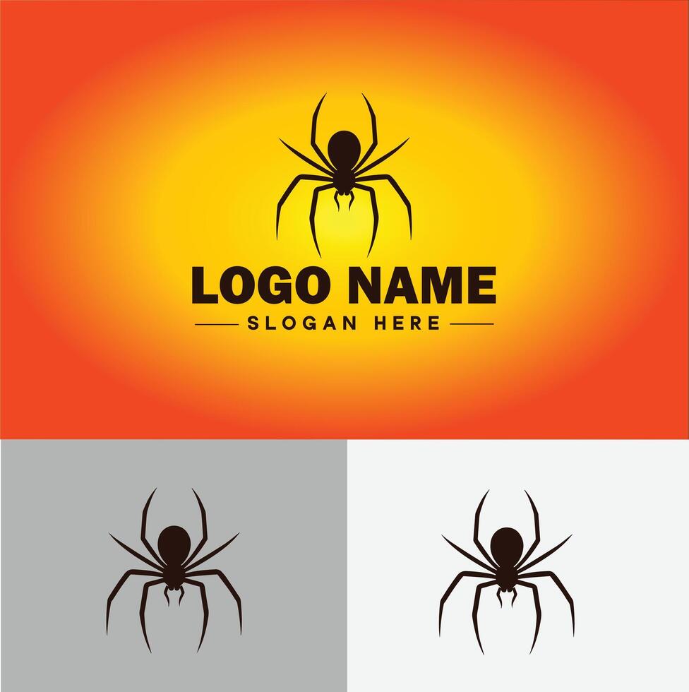 Spider logo vector art icon graphics for company brand business icon Spider Logo template