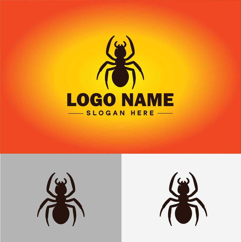 Spider logo vector art icon graphics for company brand business icon Spider Logo template