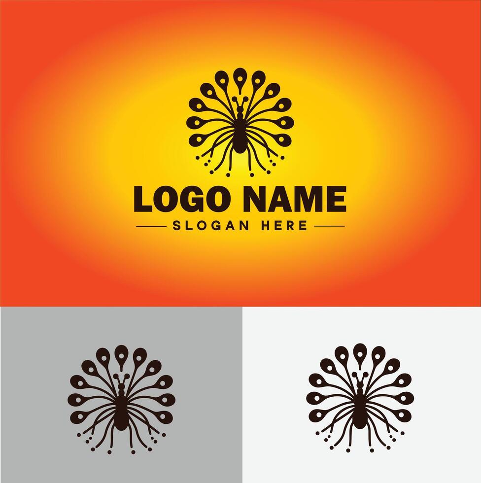 Spider logo vector art icon graphics for company brand business icon Spider Logo template
