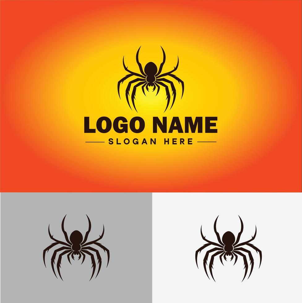 Spider logo vector art icon graphics for company brand business icon Spider Logo template