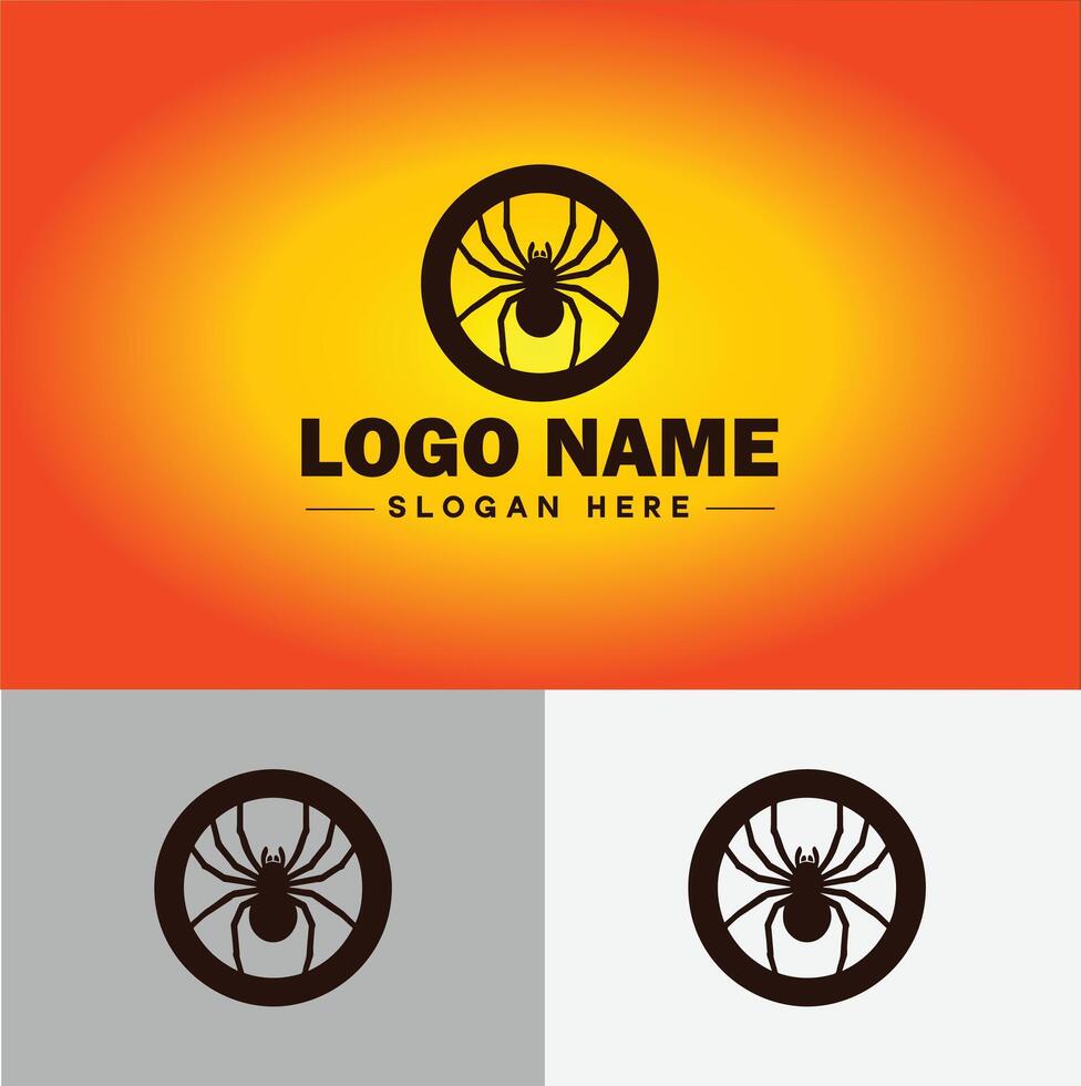 Spider logo vector art icon graphics for company brand business icon Spider Logo template