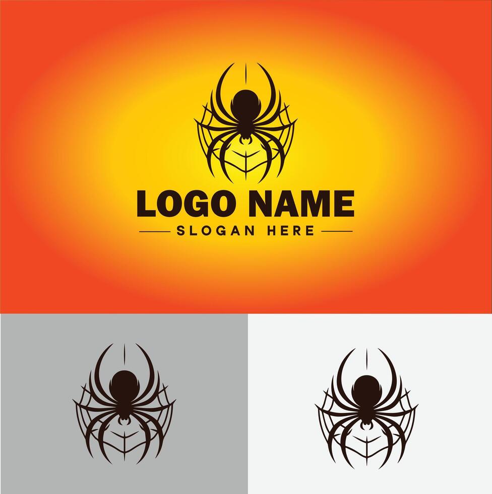 Spider logo vector art icon graphics for company brand business icon Spider Logo template