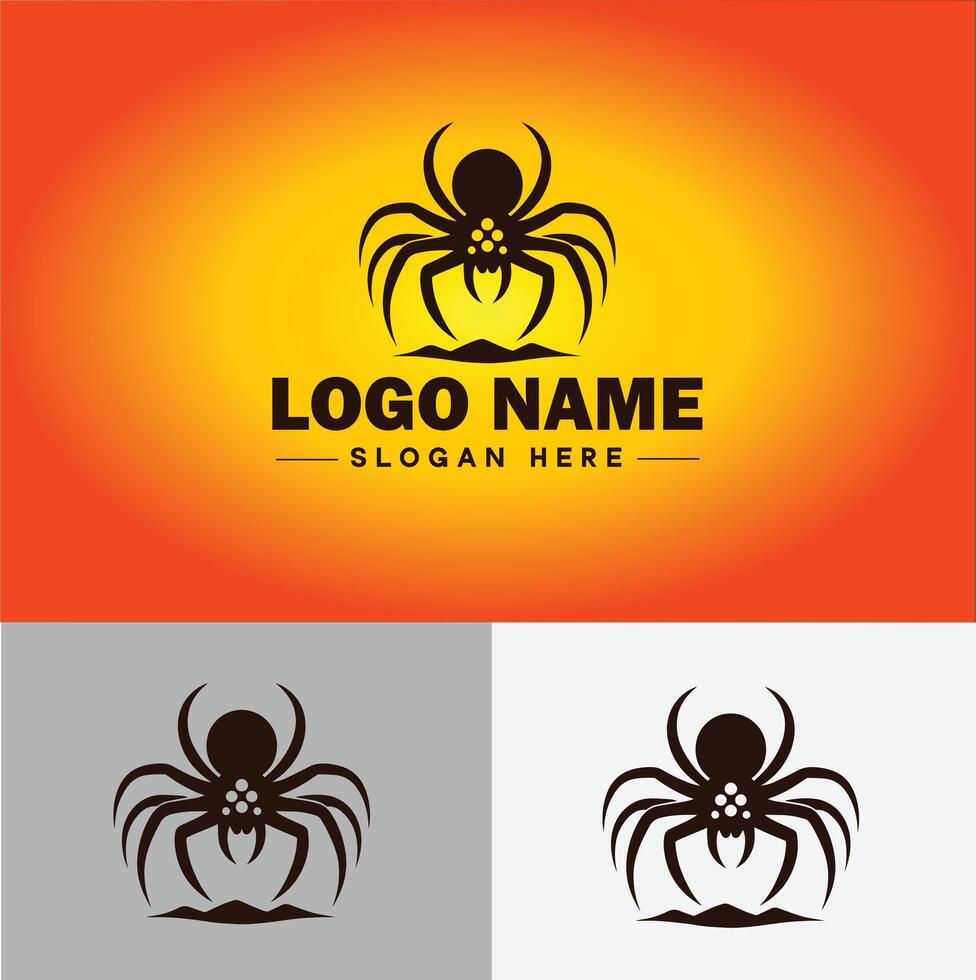 Spider logo vector art icon graphics for company brand business icon Spider Logo template