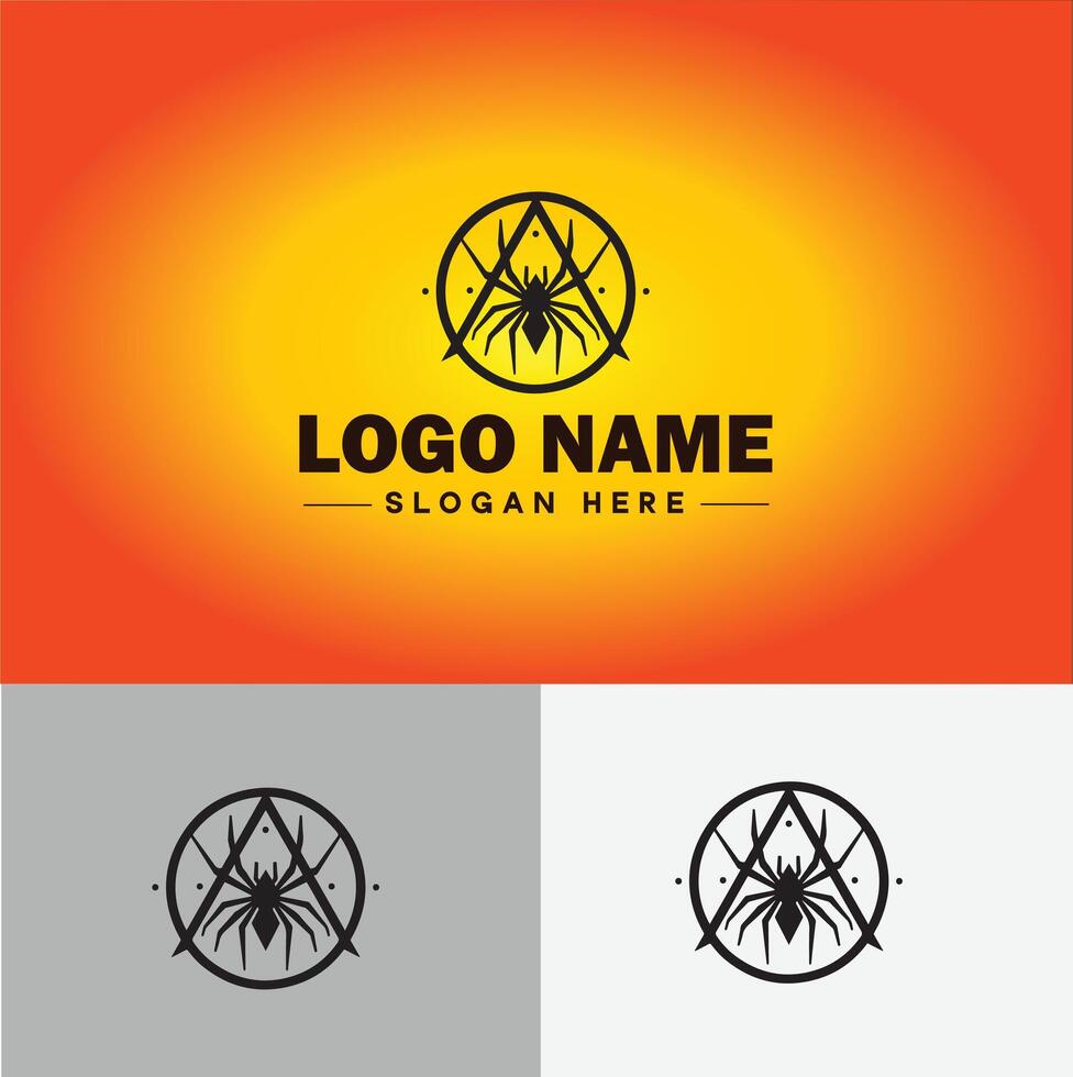 Spider logo vector art icon graphics for company brand business icon Spider Logo template