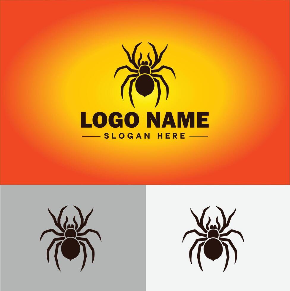 Spider logo vector art icon graphics for company brand business icon Spider Logo template