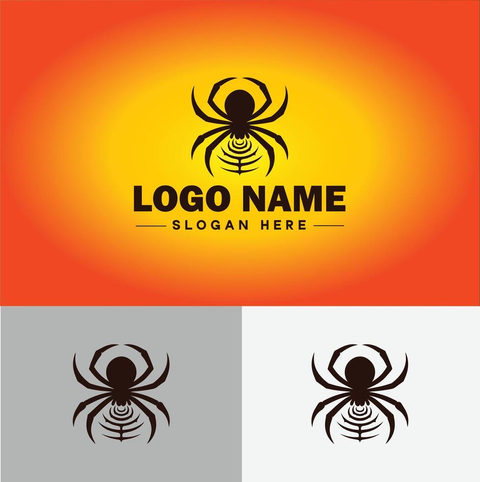 Spider logo vector art icon graphics for company brand business icon Spider Logo template
