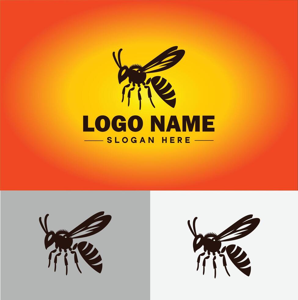 wasp logo vector art icon graphics for company brand business icon wasp Logo template