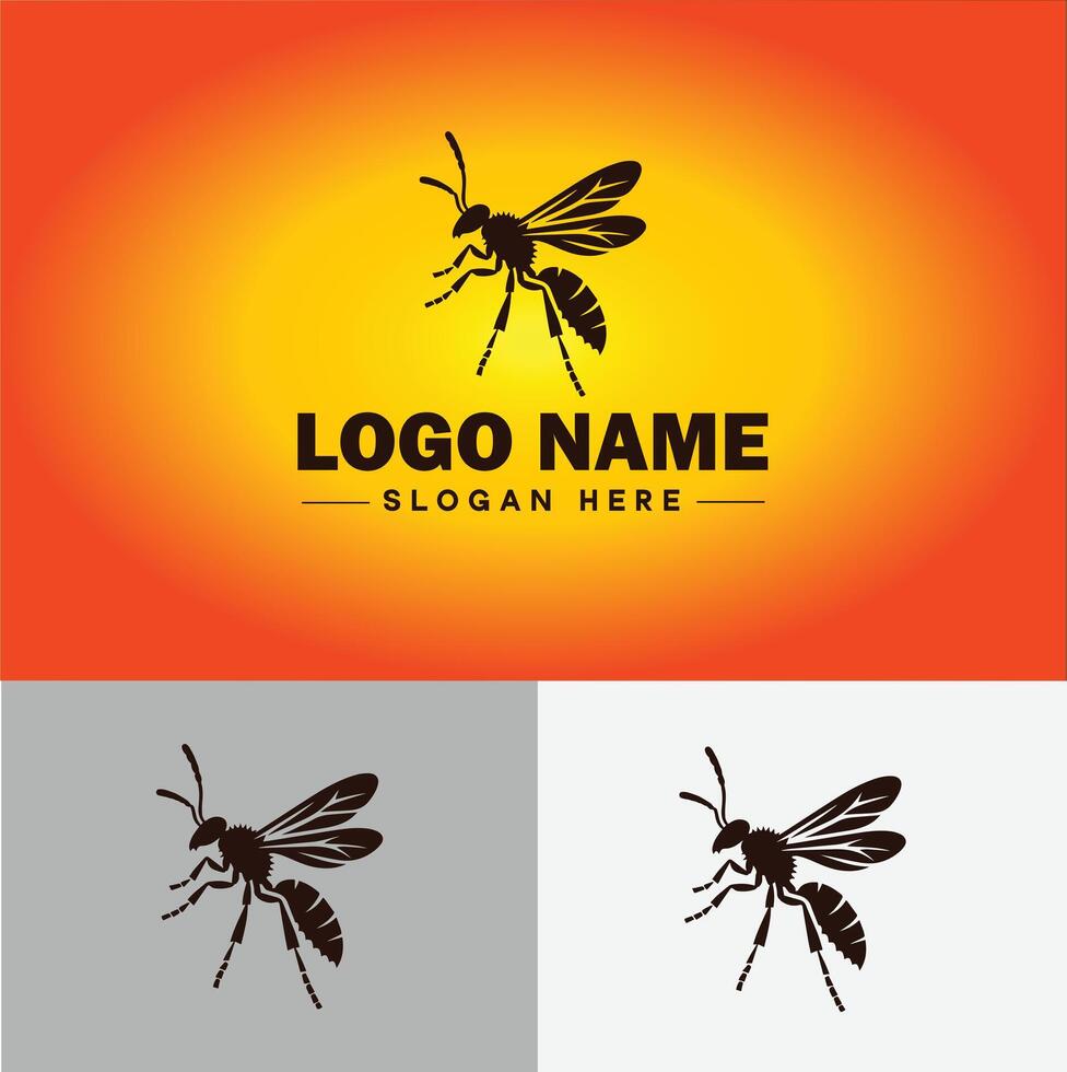 wasp logo vector art icon graphics for company brand business icon wasp Logo template